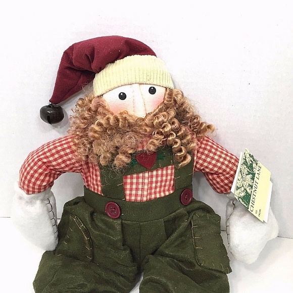 Rustic Santa Claus Shelf Sitter With Dangling Legs - Picture 2 of 8